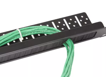 CBP-1 19IN PANEL WITH BRUSH STRIP FOR CABLES, 1U